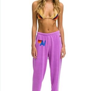 Aviator Nation Purple Ankle Pants